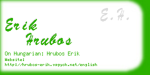 erik hrubos business card